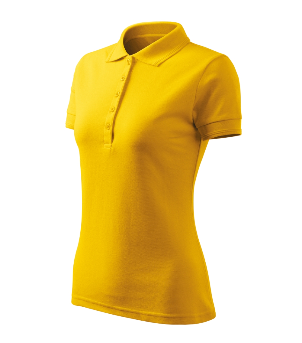Koszulka polo damska Pique Polo Free P064382F żółty Koszulka polo damska Pique Polo Free P064382F żółty