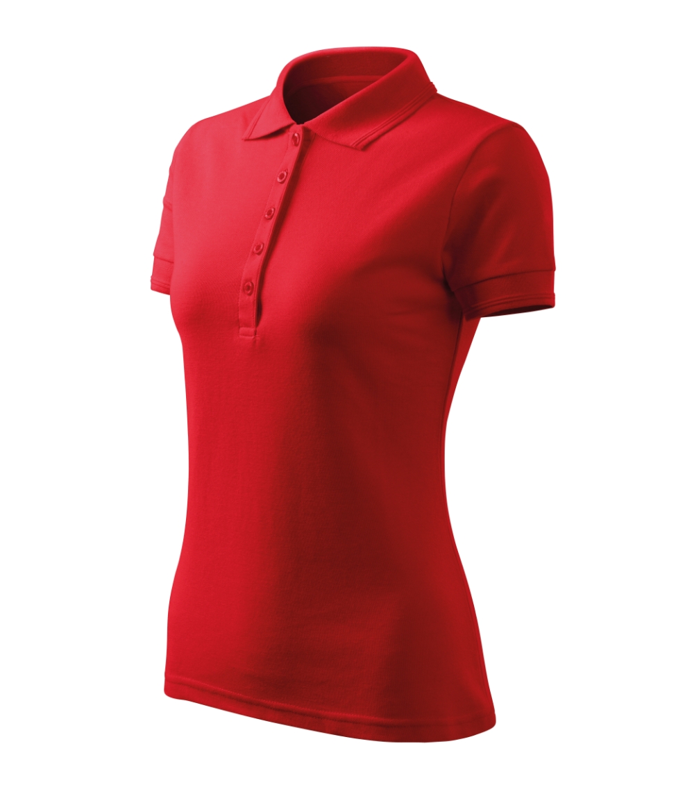 Koszulka polo damska Pique Polo Free P064382F czerwony Koszulka polo damska Pique Polo Free P064382F czerwony