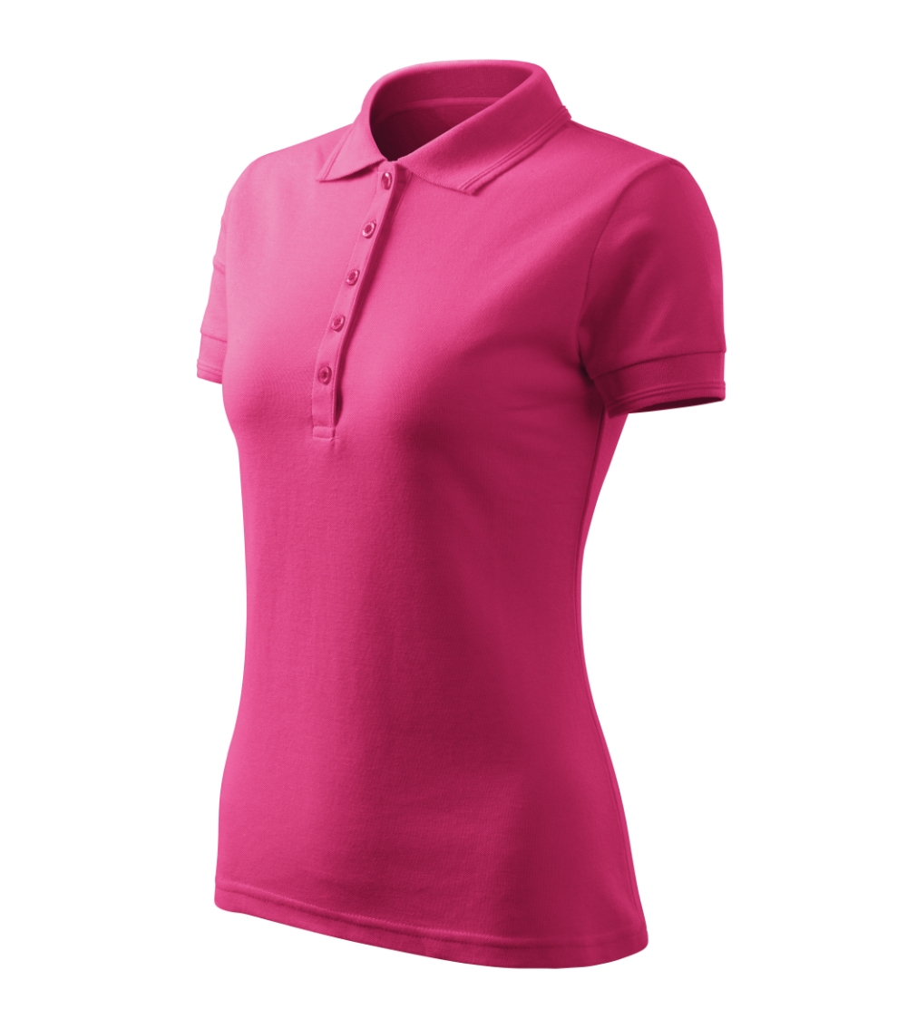 Koszulka polo damska Pique Polo Free P064382F czerwień purpurowa Koszulka polo damska Pique Polo Free P064382F czerwień purpurowa