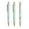 Aluminiowy długopis z matowozłotymi detalami / Aurea P181763P mint green Aluminiowy długopis z matowozłotymi detalami / Aurea P181763P mint green