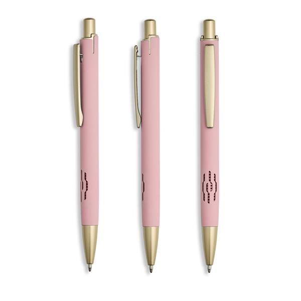Aluminiowy długopis z matowozłotymi detalami / Aurea P181763P light pink Aluminiowy długopis z matowozłotymi detalami / Aurea P181763P light pink
