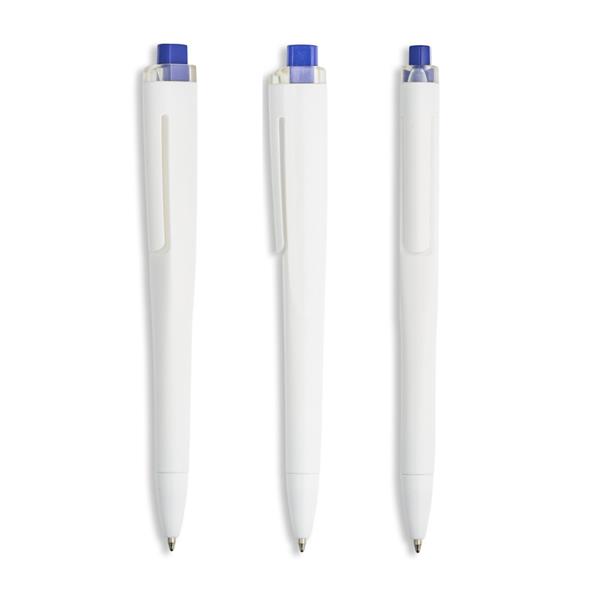 Plastikowy długopis ze zintegrowaną technologią NFC. / Flaty P181758P granatowy Plastikowy długopis ze zintegrowaną technologią NFC. / Flaty P181758P granatowy