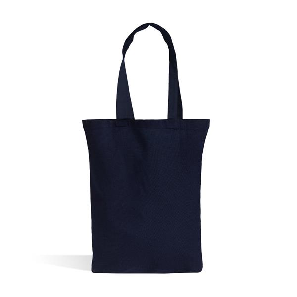 Torba z długimi uchwytami z recyklingowanej bawełny - 140 g/m² / ReTote P181782P granatowy