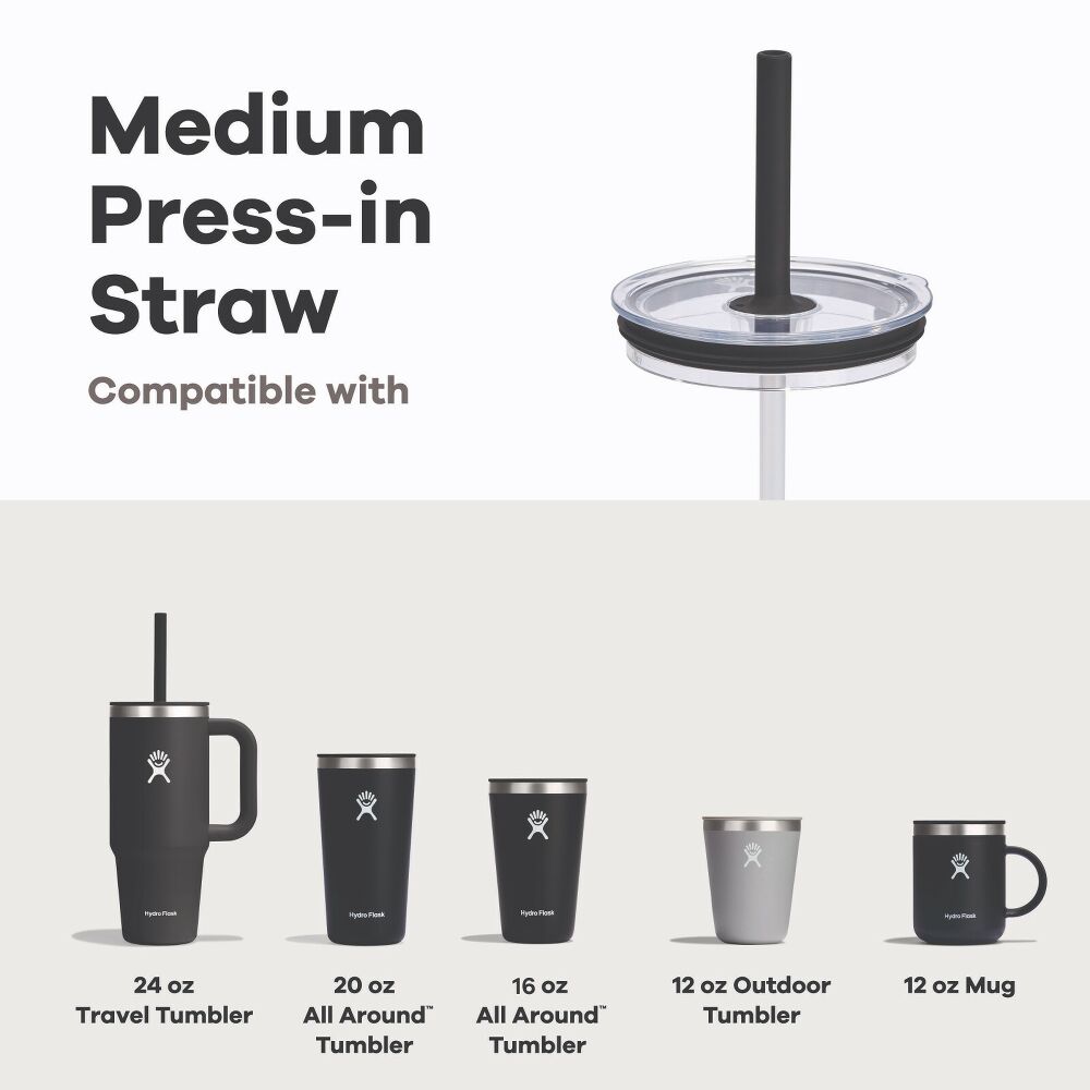 MEDIUM PRESS-IN ALL AROUND TUMBLER STRAW LID CLEAR P181726P