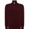 Bluza dresowa swra fuzip P140419H cardinal