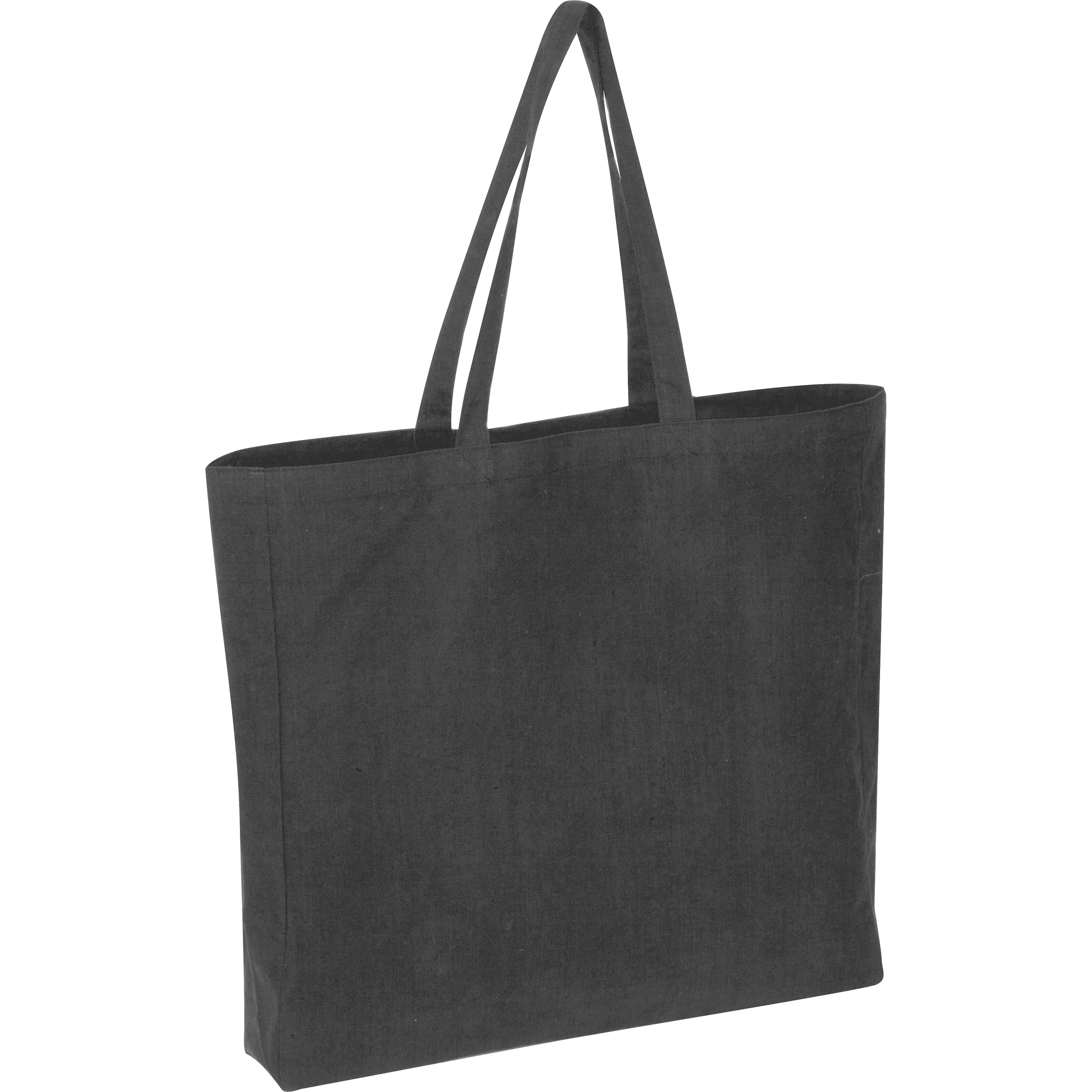 Torba shopper z bawełny z recyklingu i poliestru NINA P180896K czarny Torba shopper z bawełny z recyklingu i poliestru NINA P180896K czarny