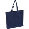 Torba shopper z bawełny z recyklingu i poliestru NINA P180896K granatowy Torba shopper z bawełny z recyklingu i poliestru NINA P180896K granatowy