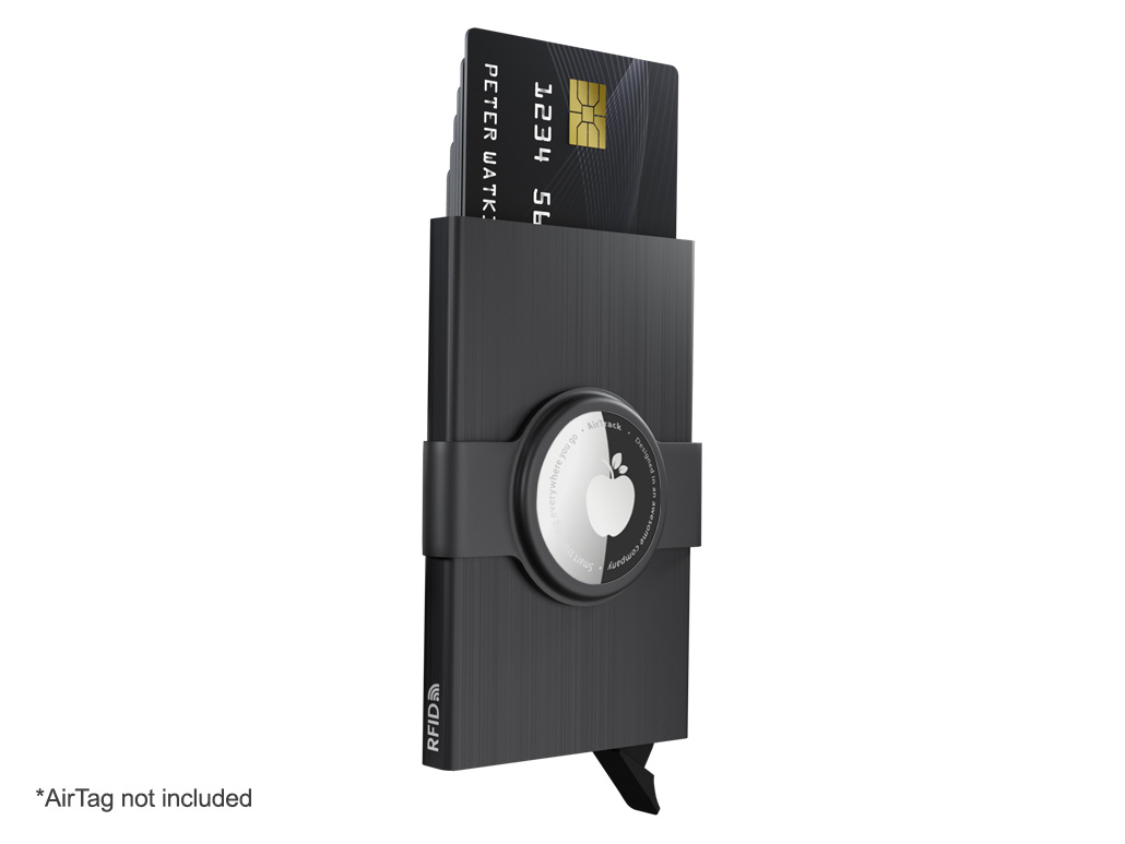 Etui na karty kredytowe RFID z uchwytem na Airtag P084663J czarny