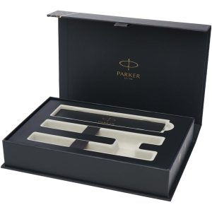 Parker IM Essentials – elegancki zestaw piśmienniczy: pióro i długopis, kolor czarny P183017C 