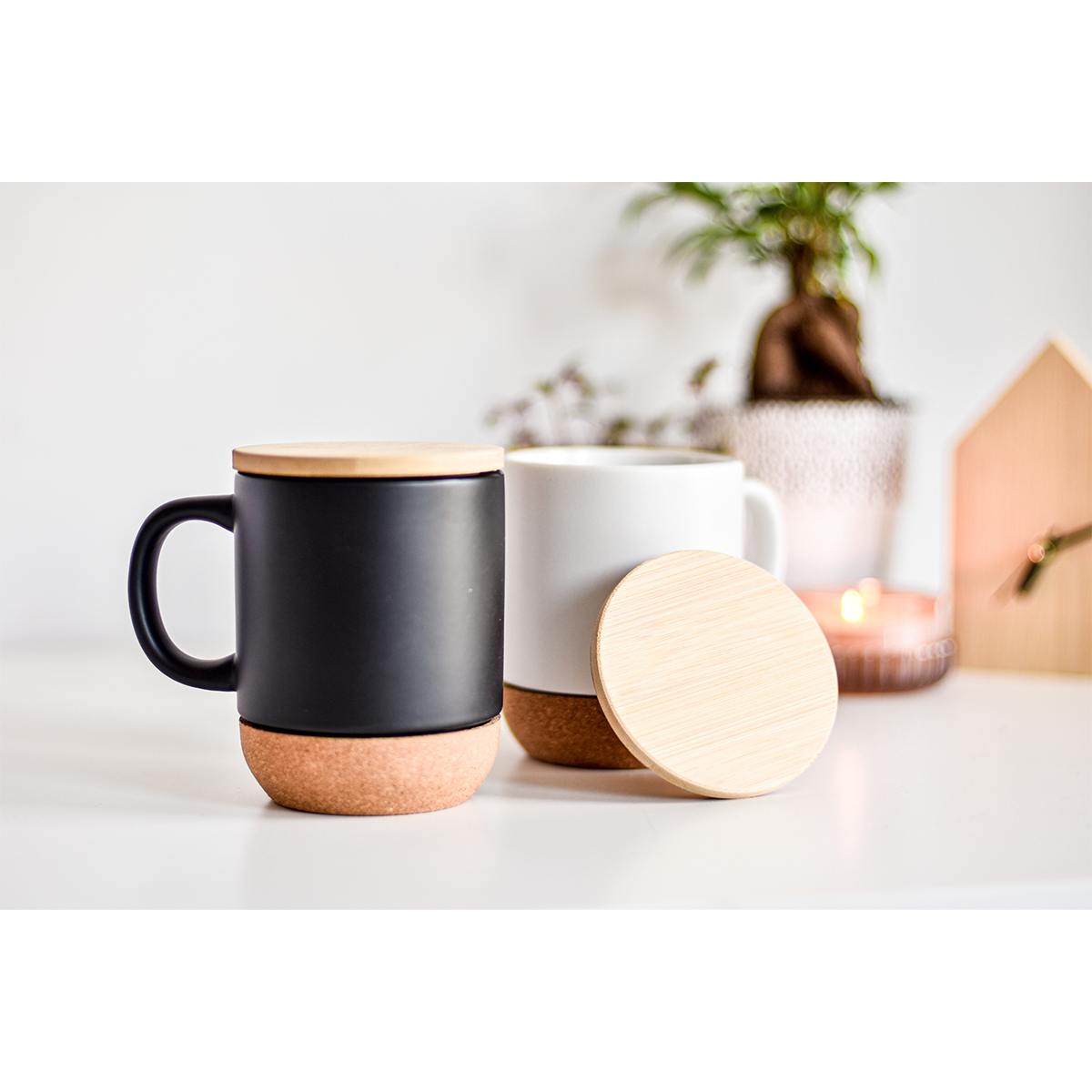 Kubek ceramiczny z bambusową przykrywką Giulia 400 ml P042868R 8 Kubek ceramiczny z bambusową przykrywką Giulia 400 ml P042868R