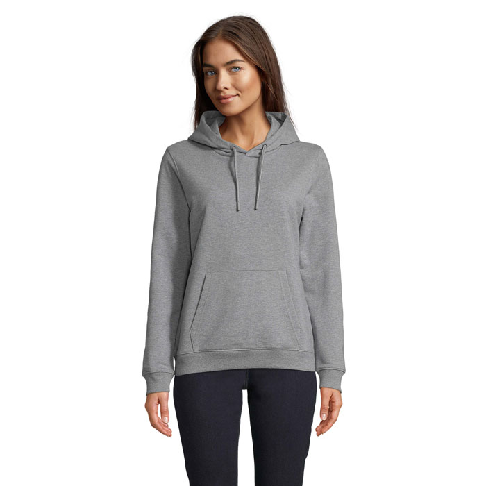 NICHOLAS WOMEN HOODED SWEAT P184892O gray melanged NICHOLAS WOMEN HOODED SWEAT P184892O gray melanged