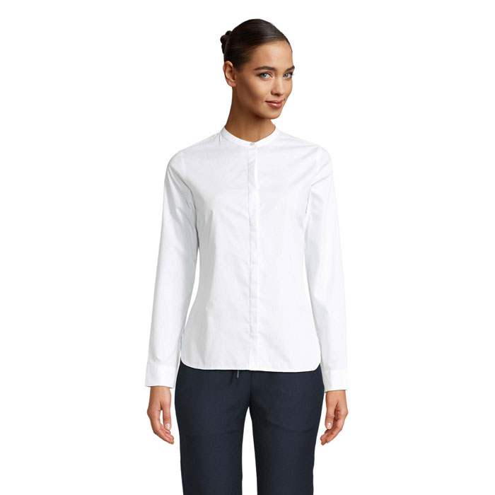 BART WOMEN MAO COLLAR SHIRT P185127O optic white BART WOMEN MAO COLLAR SHIRT P185127O optic white