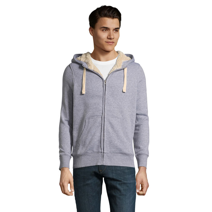 SHERPA UNISEX ZIPPED JACKET P185757O szary melanż