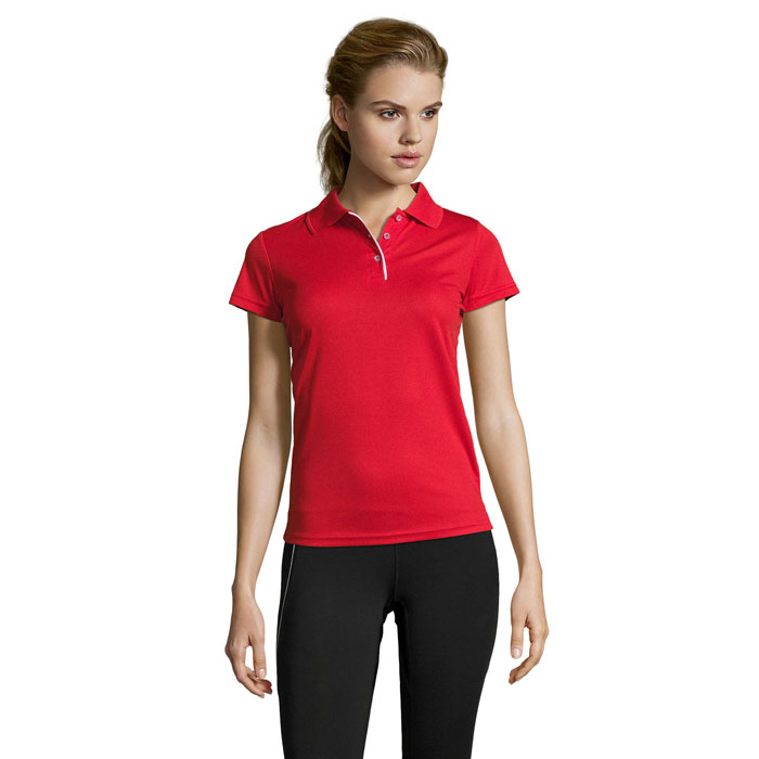 PERFORMER WOMEN SPORTS POLO P185859O czerwony PERFORMER WOMEN SPORTS POLO P185859O czerwony