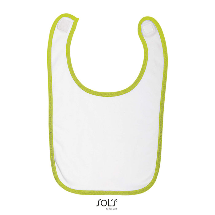 BABIB BABY BIB P186044O white / apple green