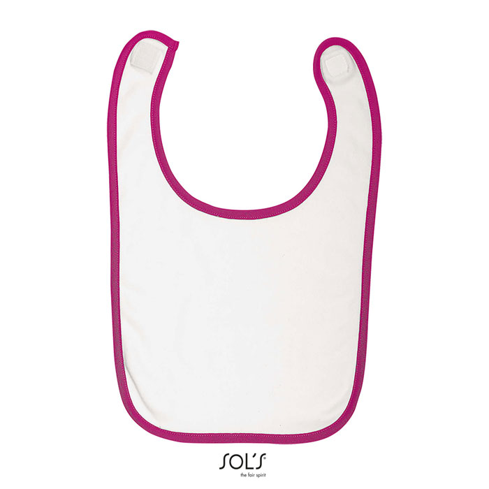 BABIB BABY BIB P186044O white / fuchsia