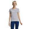 MILES Damski T-shirt150g P186106O biały / navy MILES Damski T-shirt150g P186106O biały / navy