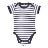 MILES BABY STRIPED BODYSUIT P186130O biały / navy MILES BABY STRIPED BODYSUIT P186130O biały / navy