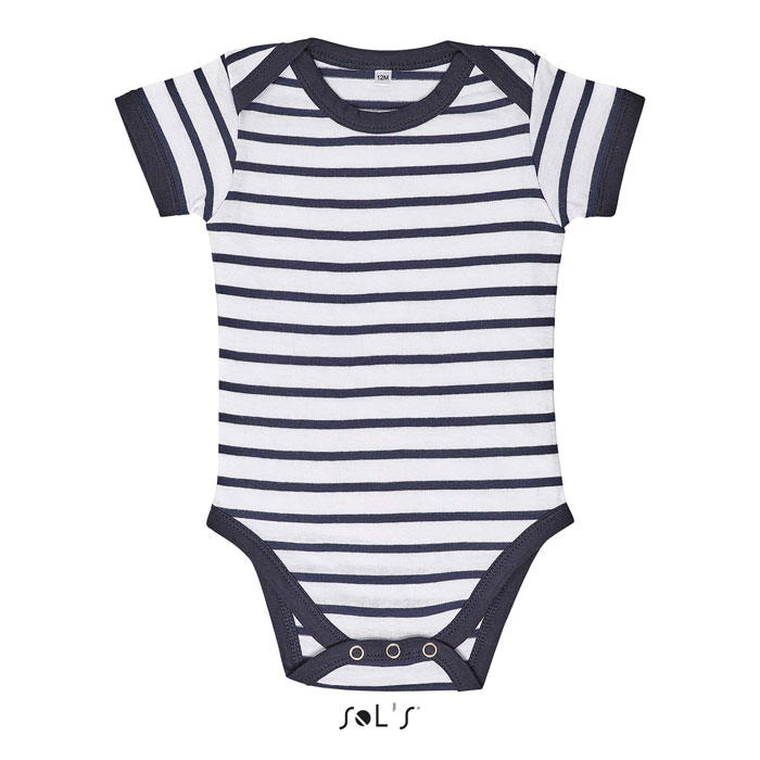 MILES BABY STRIPED BODYSUIT P186130O MI-S01401-W