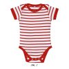 MILES BABY STRIPED BODYSUIT P186130O blanco / rojo MILES BABY STRIPED BODYSUIT P186130O blanco / rojo