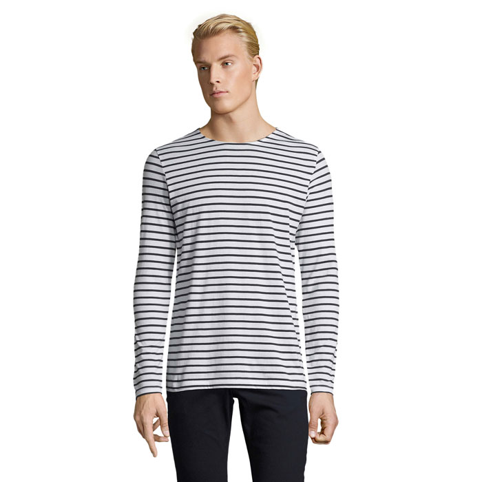 MARINE MEN STRIPED T-SHIRT P186138O MI-S01402-W