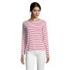 MARINE WOMEN STRIPE T-SHIRT P186150O blanco / rojo