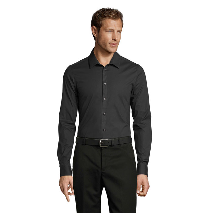 BLAKE MEN STRETCH SHIRT P186232O titanium grey