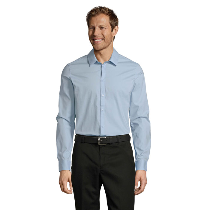 BLAKE MEN STRETCH SHIRT P186232O jasno / niebieski
