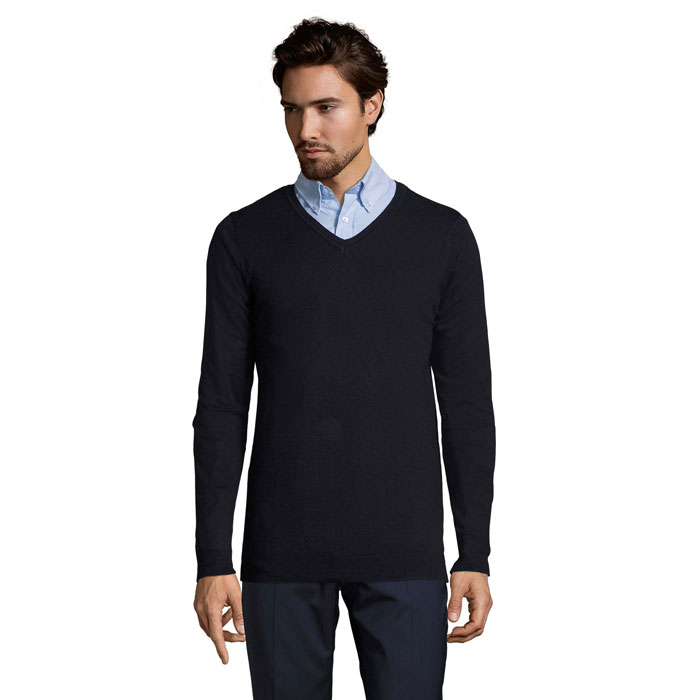GLORY MEN V-NECK SWEATER P186520O french navy