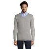 GLORY MEN V-NECK SWEATER P186520O szary melanż