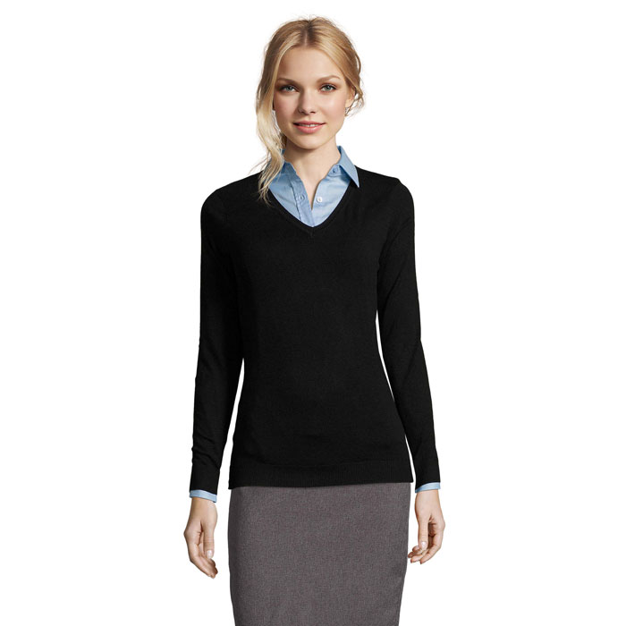 GLORY WOMEN V-NECK SWEATER P186544O MI-S01711-W
