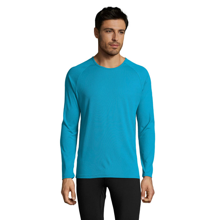 SPORTY LSL MEN T-SHIRT P186597O aqua SPORTY LSL MEN T-SHIRT P186597O aqua