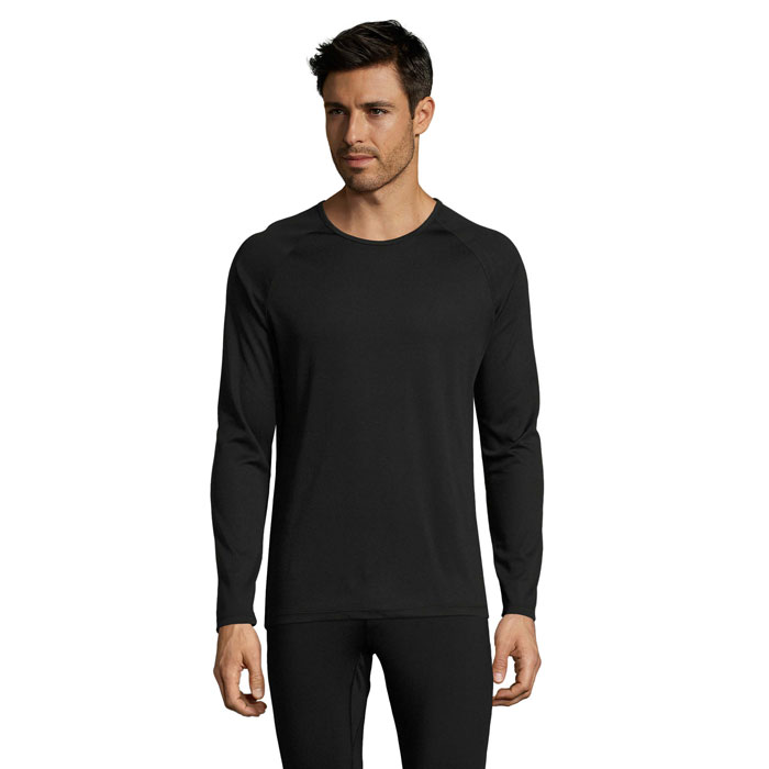 SPORTY LSL MEN T-SHIRT P186597O czarny SPORTY LSL MEN T-SHIRT P186597O czarny