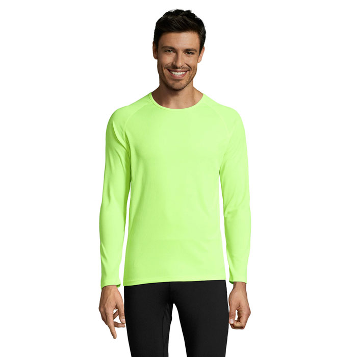 SPORTY LSL MEN T-SHIRT P186597O neon yellow SPORTY LSL MEN T-SHIRT P186597O neon yellow