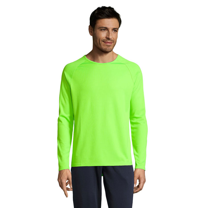 SPORTY LSL MEN T-SHIRT P186597O neon green SPORTY LSL MEN T-SHIRT P186597O neon green