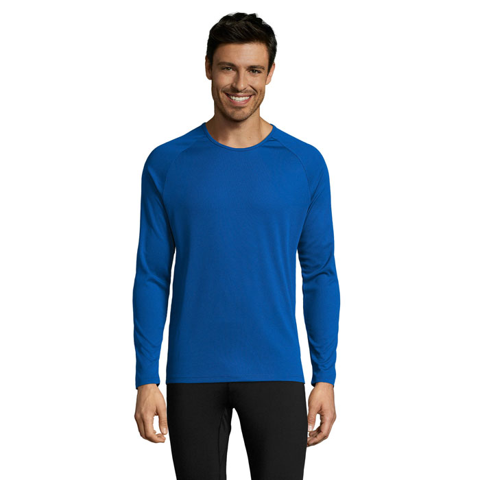 SPORTY LSL MEN T-SHIRT P186597O niebieski SPORTY LSL MEN T-SHIRT P186597O niebieski