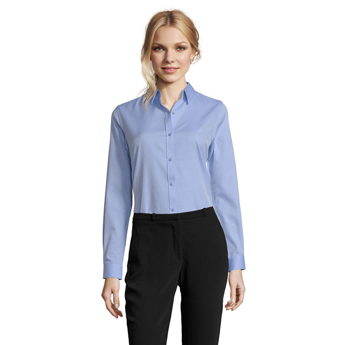 BRODY WOMEN HERINGBON SHIRT P186877O blekitny
