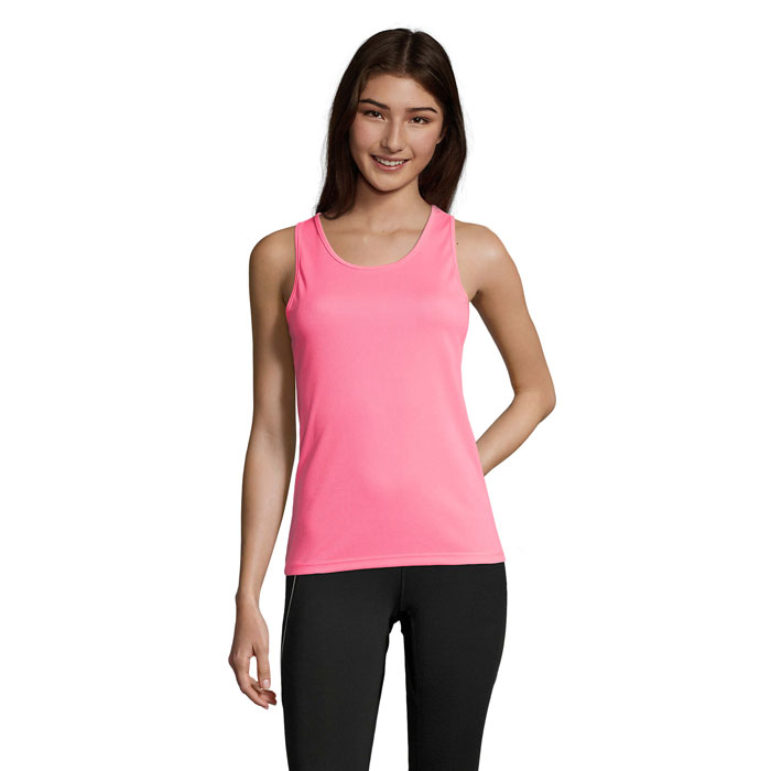 SPORTY TT WOMEN TANK TOP P186923O neonowy róż SPORTY TT WOMEN TANK TOP P186923O neonowy róż