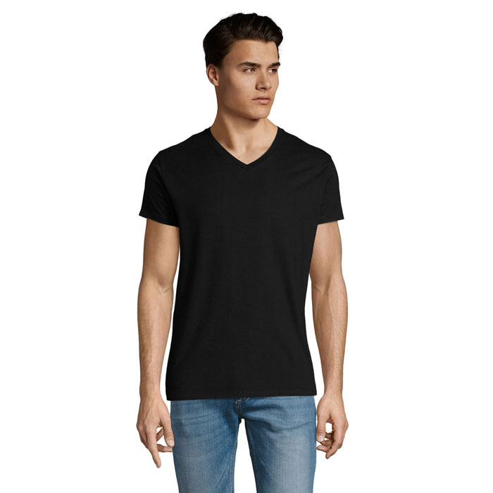 IMPERIAL Męski V T-shirt   -WH-3XL P187217O MI-S02940-W