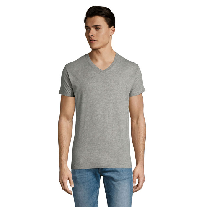 IMPERIAL Męski V T-shirt -WH-3XL P187217O szary melanż