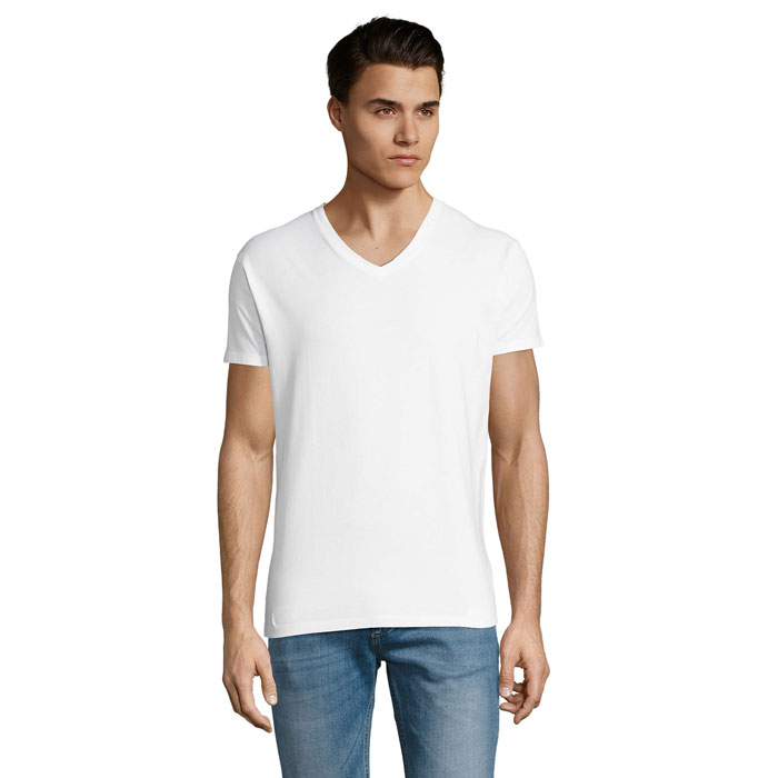 IMPERIAL Męski V T-shirt -WH-3XL P187217O bialy
