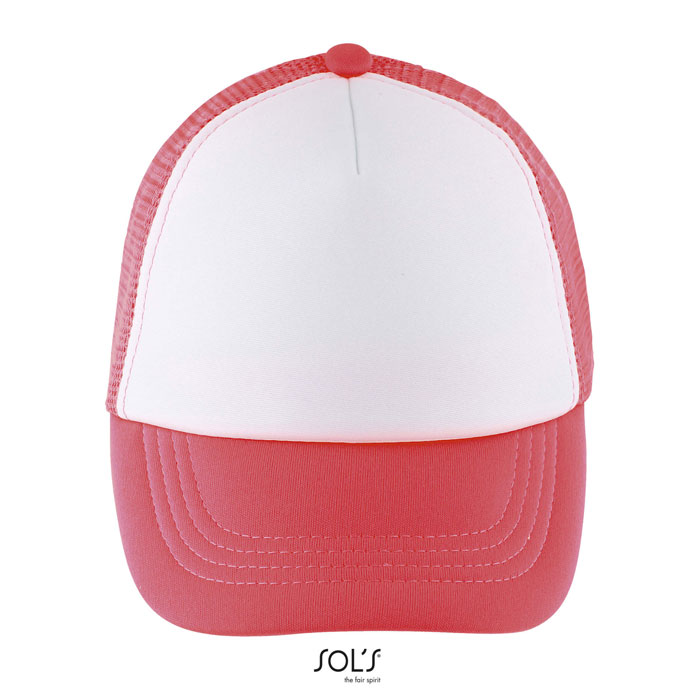 BUBBLE KIDS 5 PANEL CAP P187475O white / neon coral