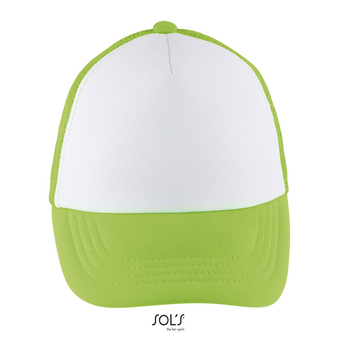 BUBBLE KIDS 5 PANEL CAP P187475O white / neon green