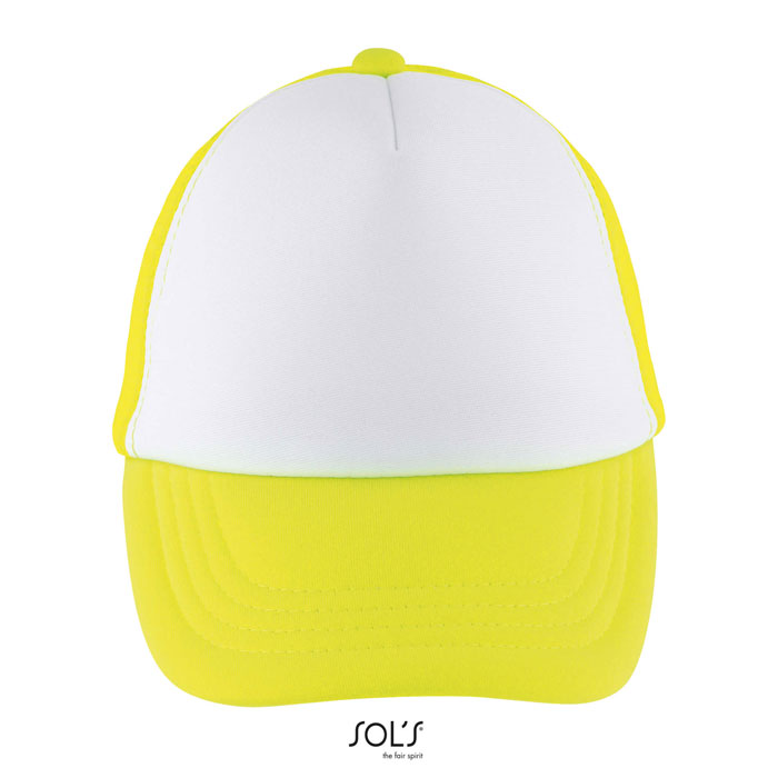 BUBBLE KIDS 5 PANEL CAP P187475O white / neon yellow