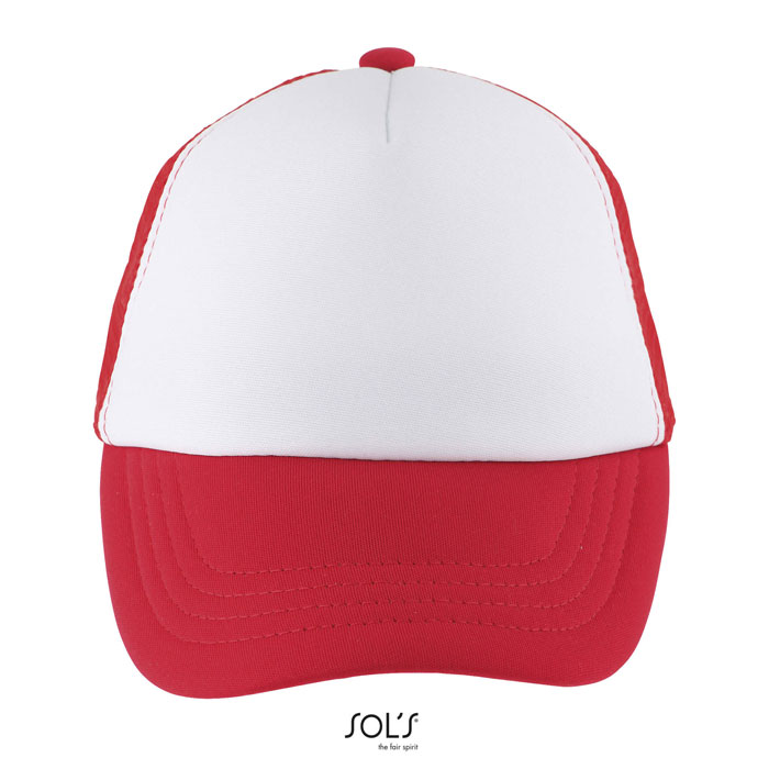 BUBBLE KIDS 5 PANEL CAP P187475O blanco / rojo