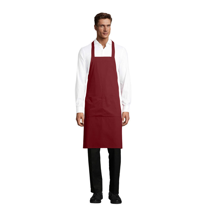 GAMMA APRON W/POCKETS 240g P187658O burgundy