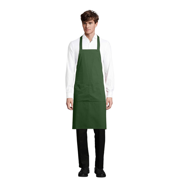 GAMMA APRON W/POCKETS 240g P187658O ciemno / zielony