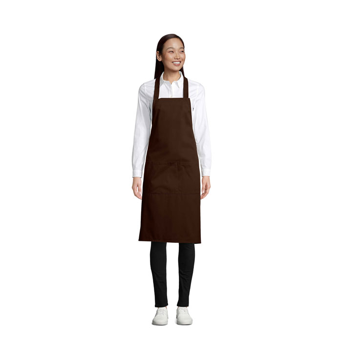 GAMMA APRON W/POCKETS 240g P187658O chocolate