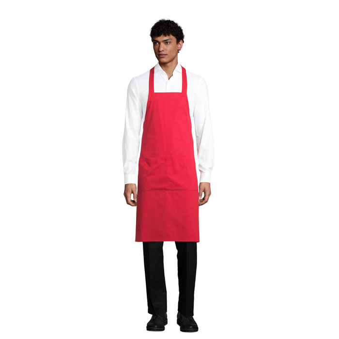 GAMMA APRON W/POCKETS 240g P187658O czerwony
