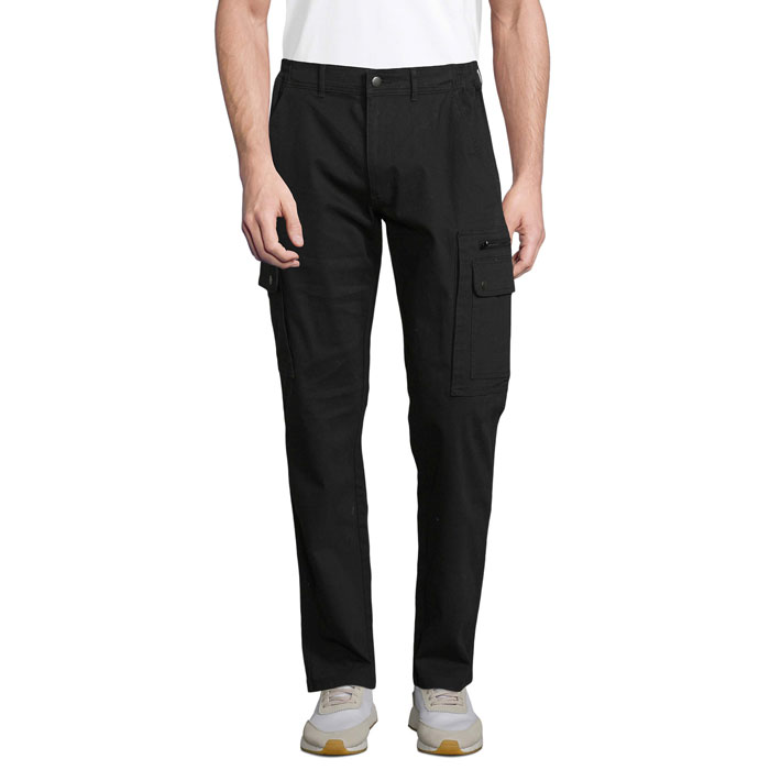 DOCKER MEN STRETCH TROUSERS P187819O czarny DOCKER MEN STRETCH TROUSERS P187819O czarny